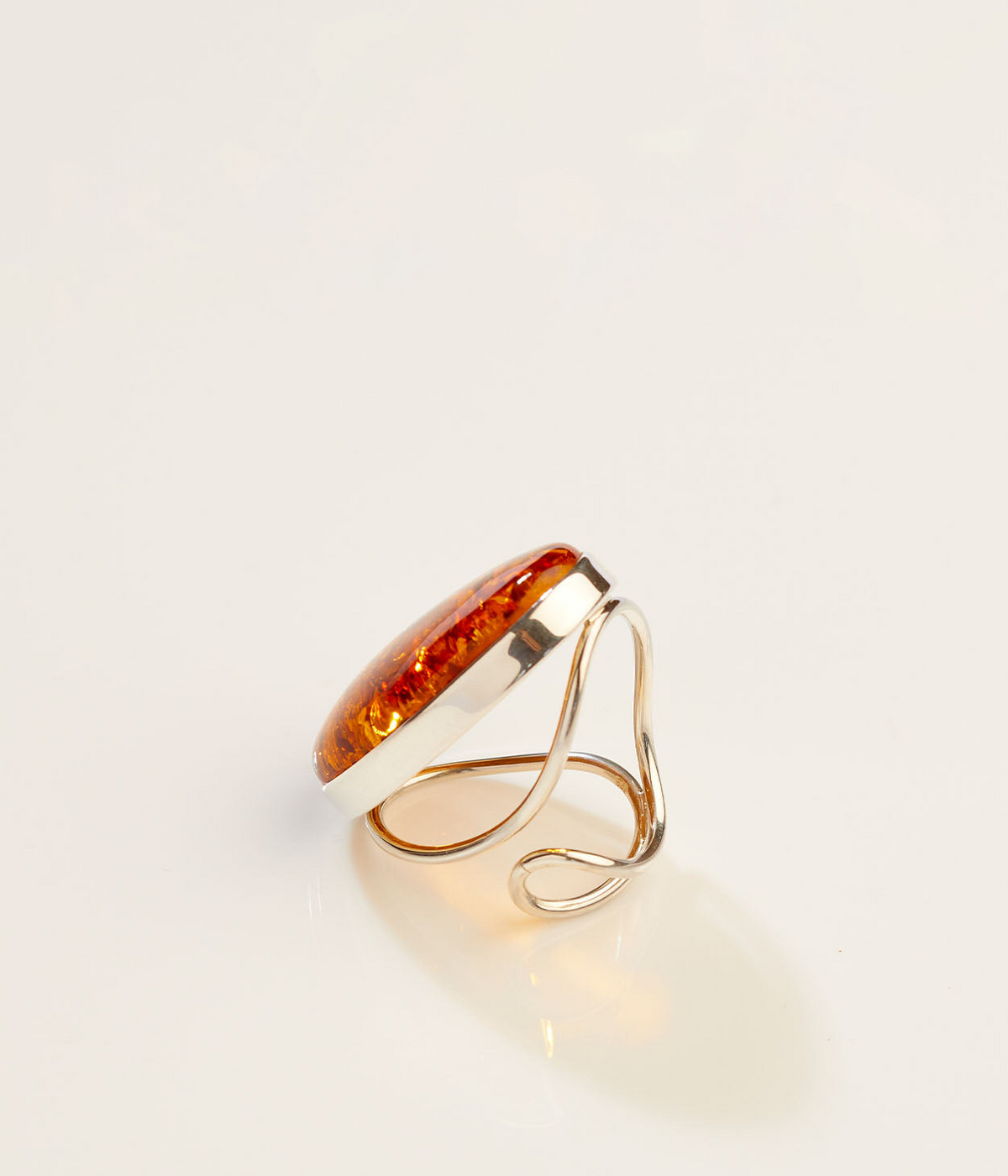 OOAK Solenne Amber Adjustable Ring (SIZE P-U)