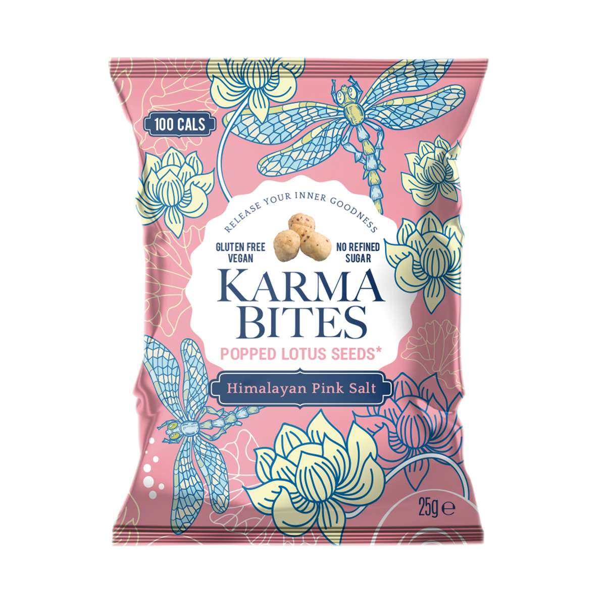 Karma Bites Himalayan Sea Salt Popped Lotus Seeds 25g | Pack of 12