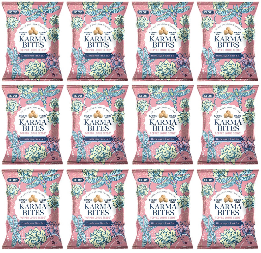 Karma Bites Himalayan Sea Salt Popped Lotus Seeds 25g | Pack of 12