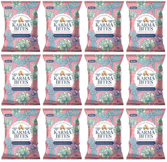 Karma Bites Himalayan Sea Salt Popped Lotus Seeds 25g | Pack of 12