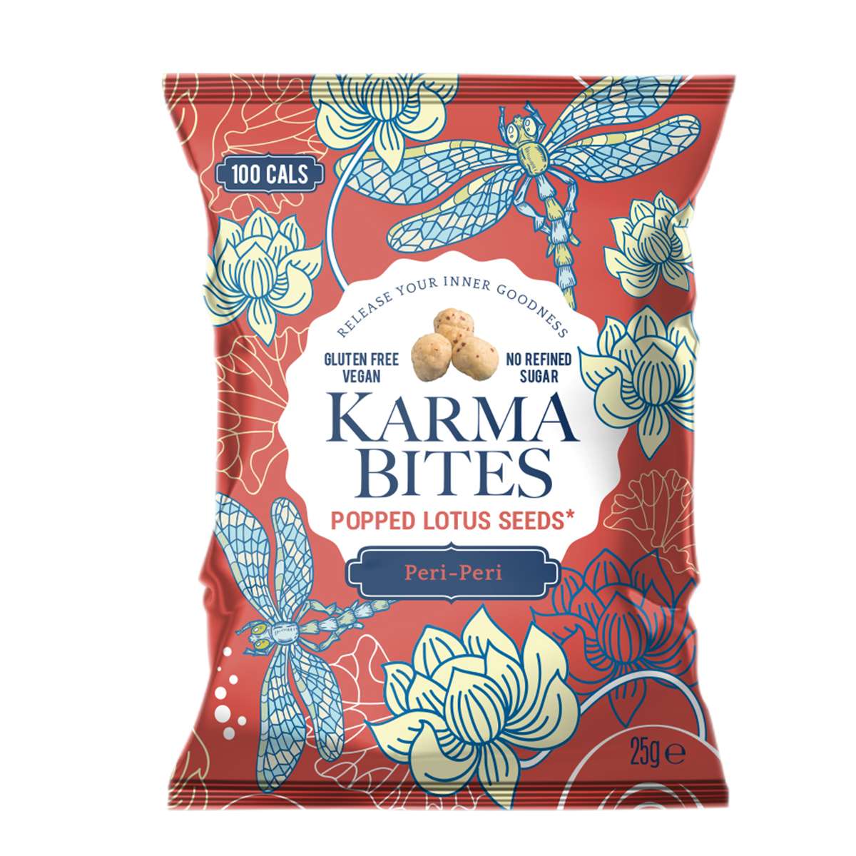 Karma Bites Peri Peri Popped Lotus Seeds | 12 x 25g Multipack
