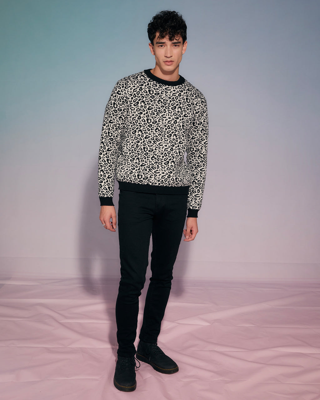 Leopard Wool & Cashmere Knitted Jumper