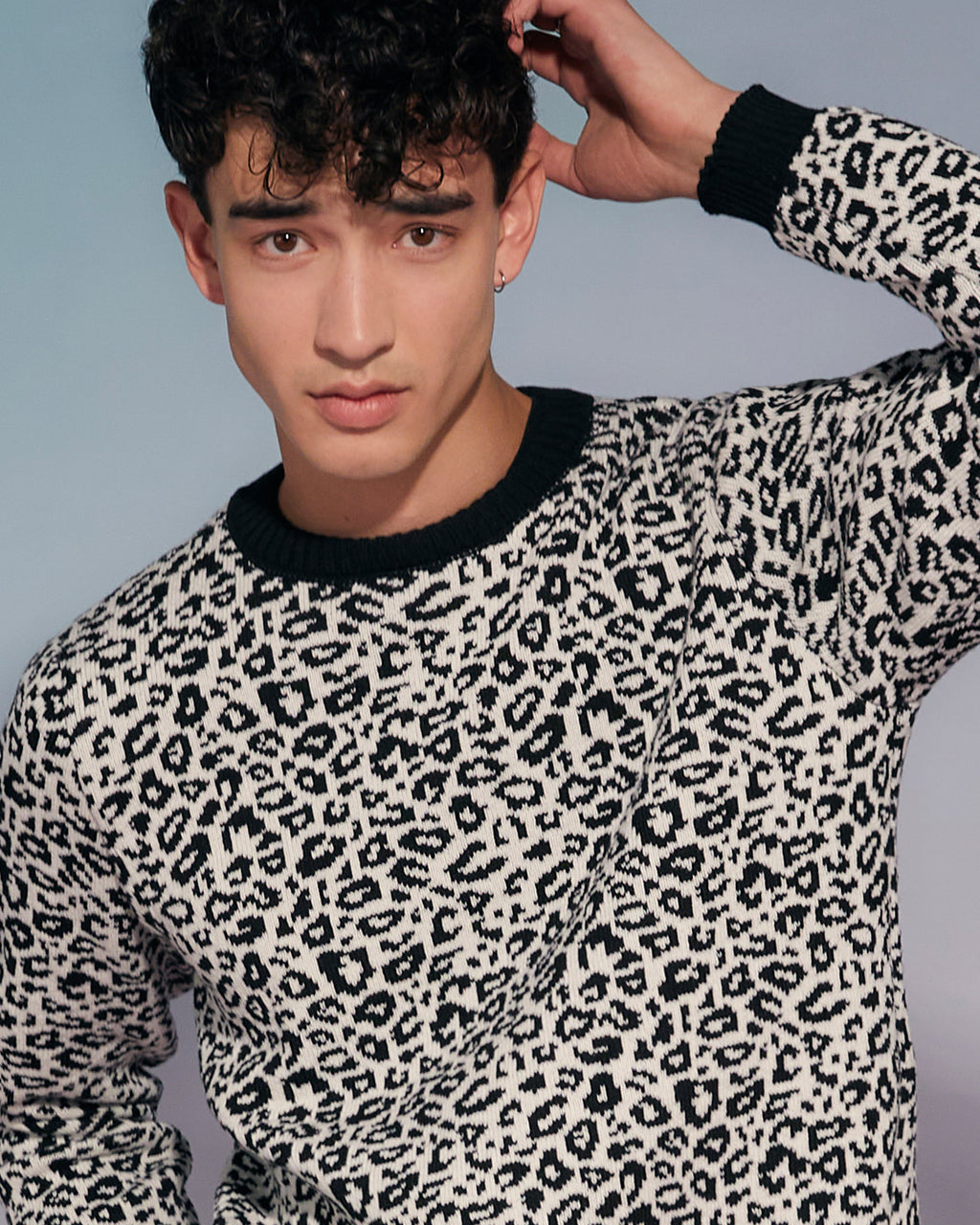 Leopard Wool & Cashmere Knitted Jumper