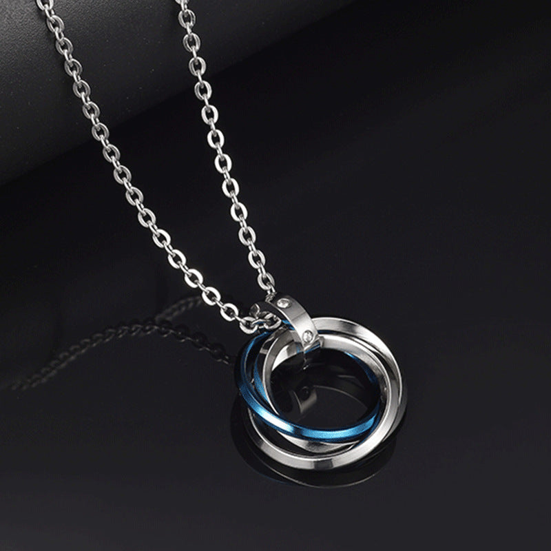 Hip Hop Titanium Steel Chain Necklace - Black O Chain 60cm - Men's Fashion Jewelry