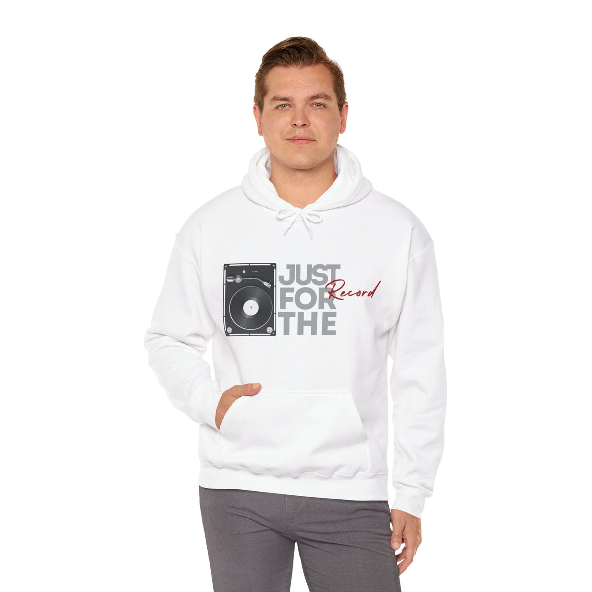 Just for the Record Men's Vinyl Record Hoodie