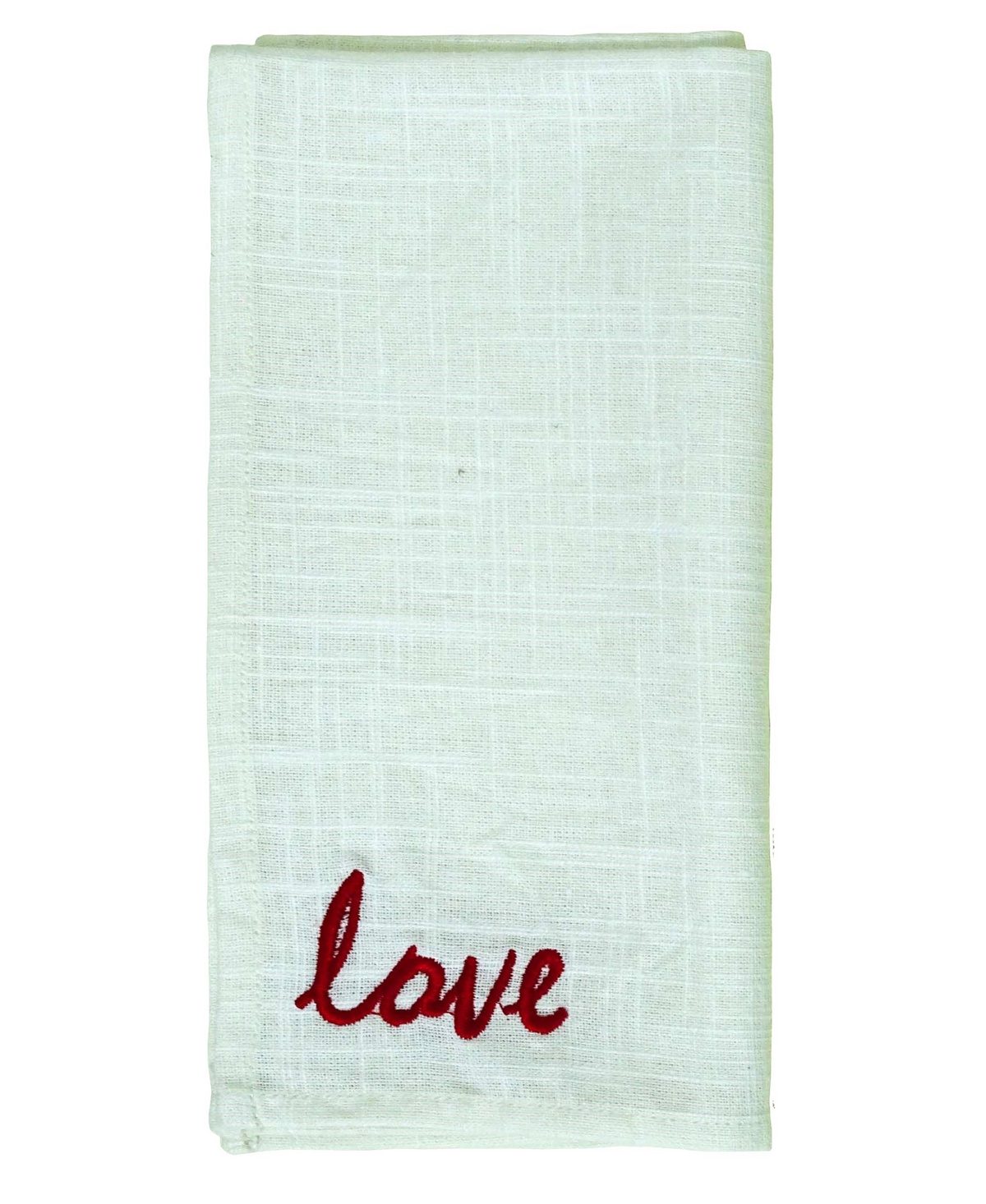 Table Cloth Napkins Set of 4 with Red Embroidery