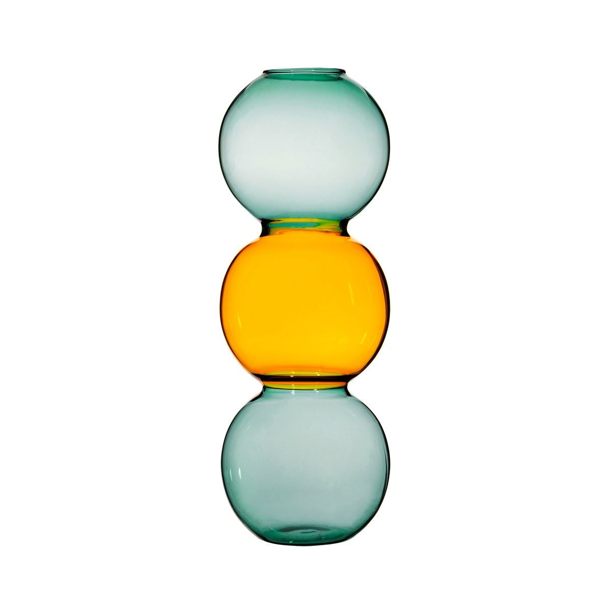 Sass & Belle Triple Bubble Vase Turquoise & Yellow