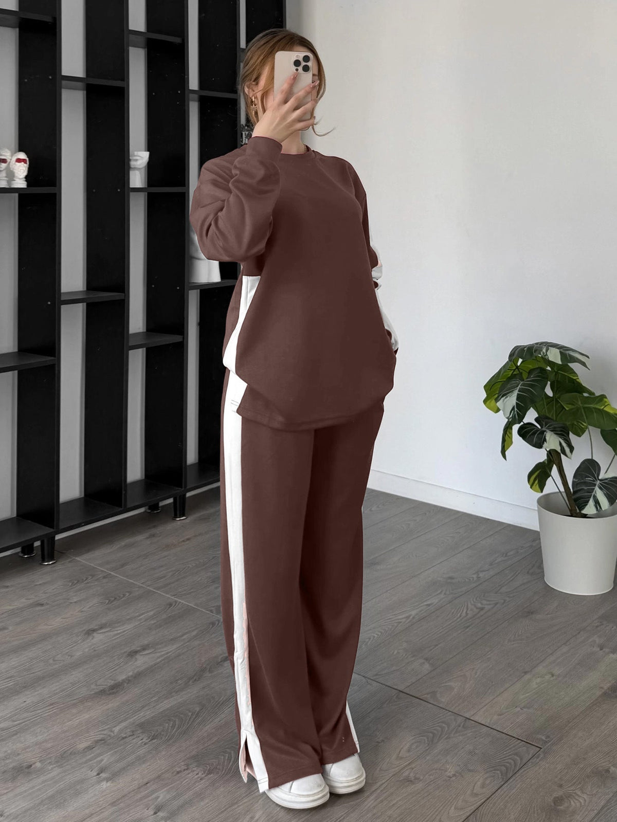 European And American Fashion Casual Exercise Contrast Color Suit