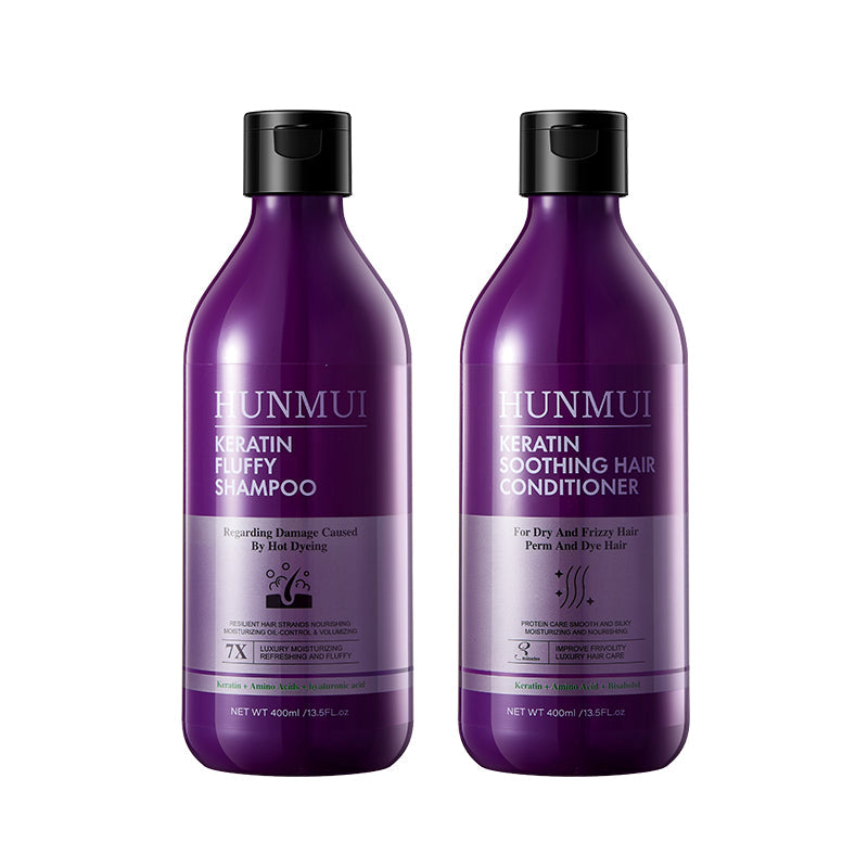 HUNMUI Keratin Hair Conditioner,Shampoo 400ml