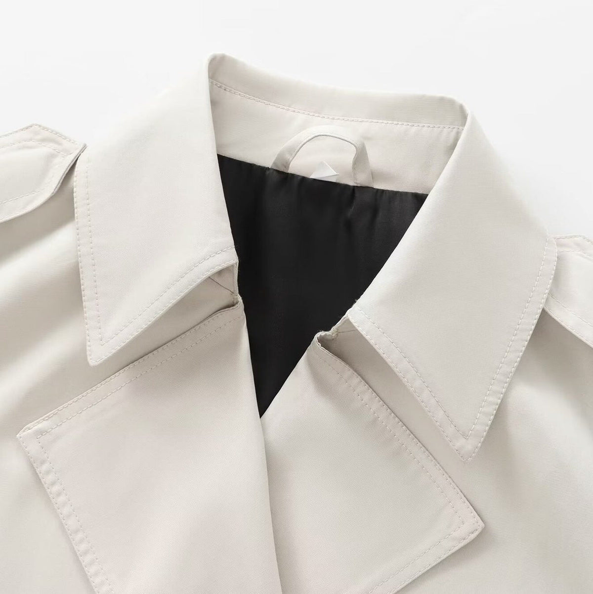 Women's British Style Short Lapel Trench Coat