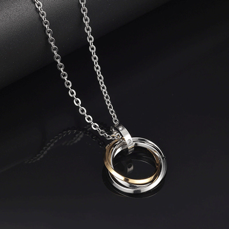Hip Hop Titanium Steel Chain Necklace - Black O Chain 60cm - Men's Fashion Jewelry