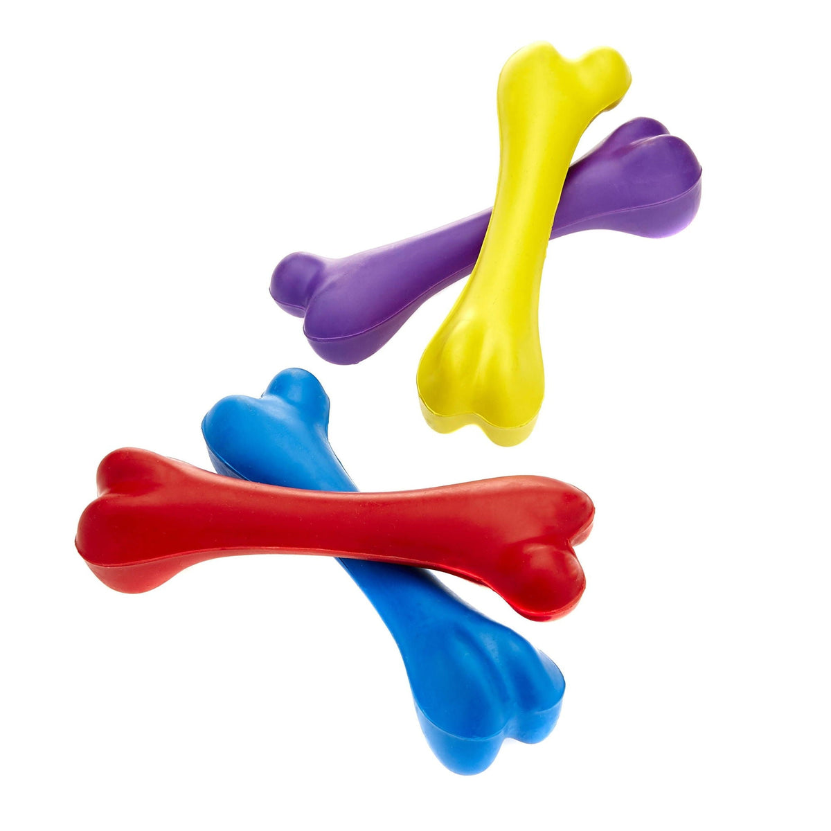 Classic Rubber Solid Bone Assorted Colours 200mm - Case of 12
