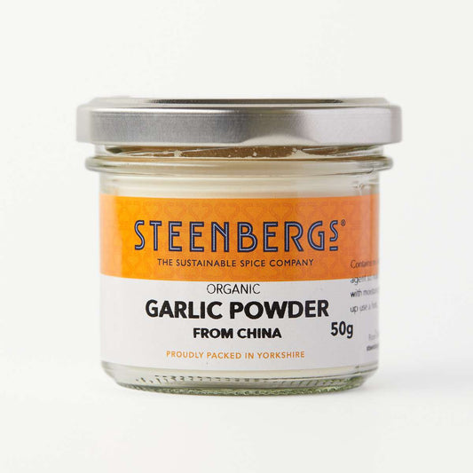 Steenbergs Bio-Knoblauchpulver 50g | Reines gemahlenes Knoblauchgewürz