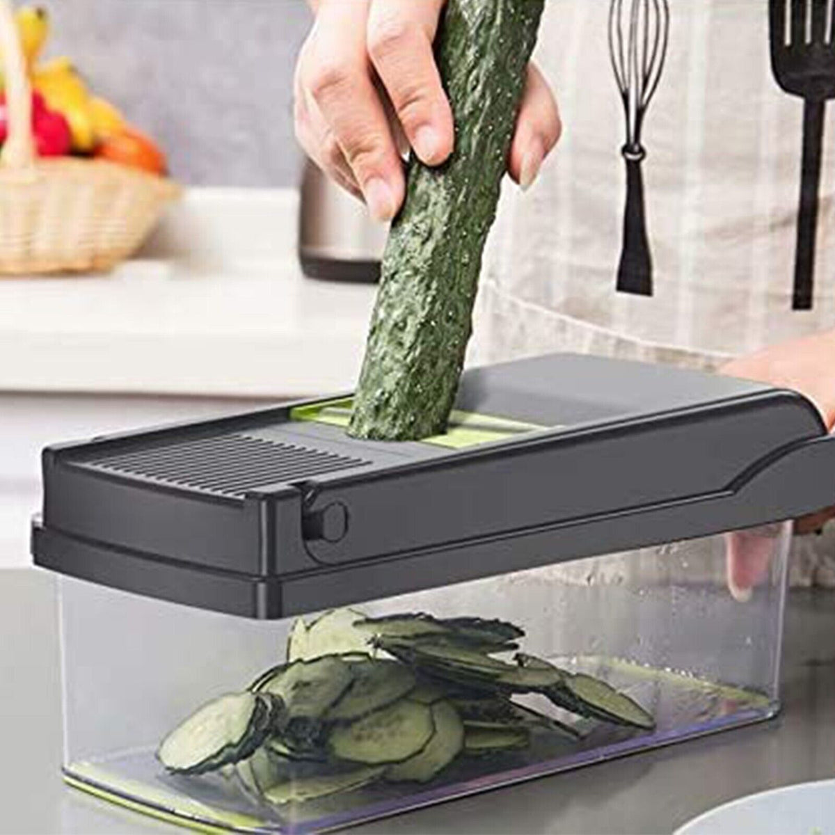 16-in-1 Vegetable Chopper Slicer Dicer Grater Kitchen Tool Set Fruit Cutting Gadget
