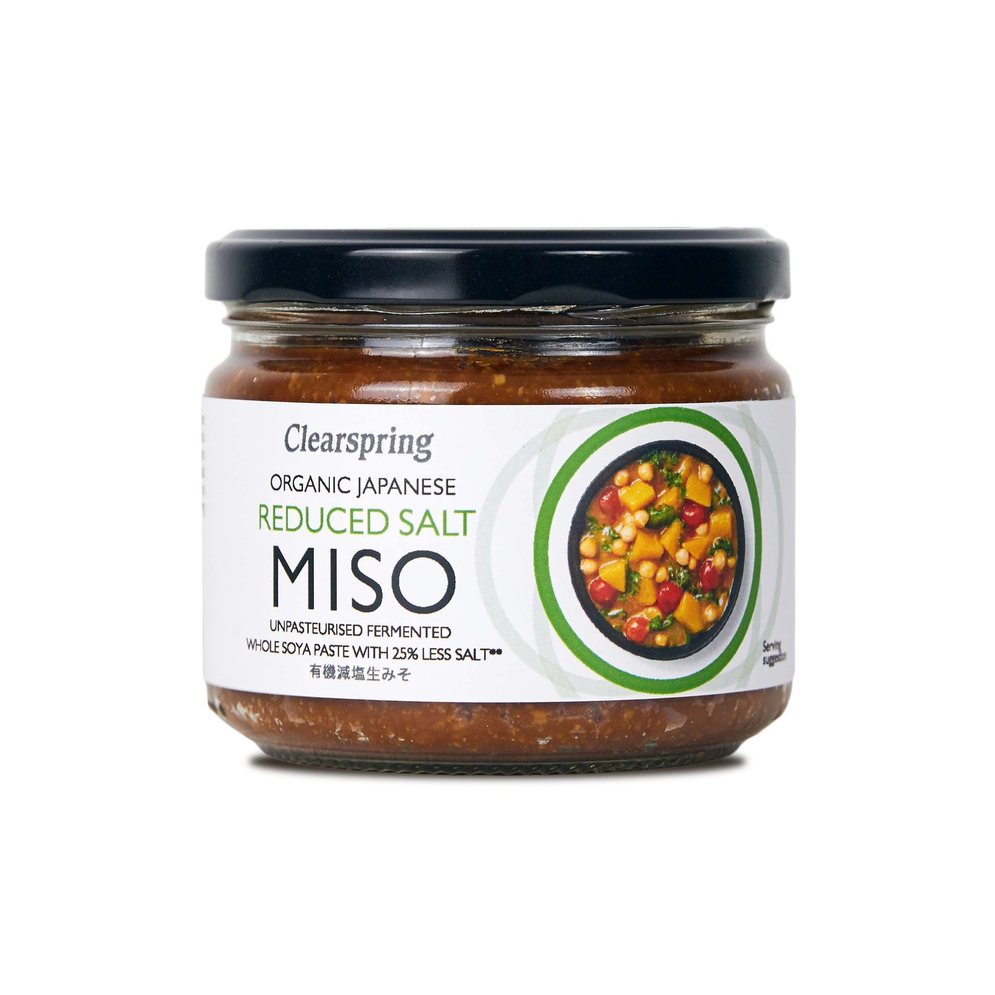 Tarro de Miso Orgánico Japonés de Sal Reducida Clearspring (sin pasteurizar) - 270g