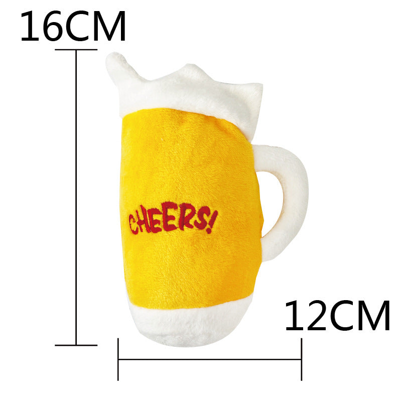 Burger Fruit Cute Pet Voice Dog Toy Teddy Pet Voice Model