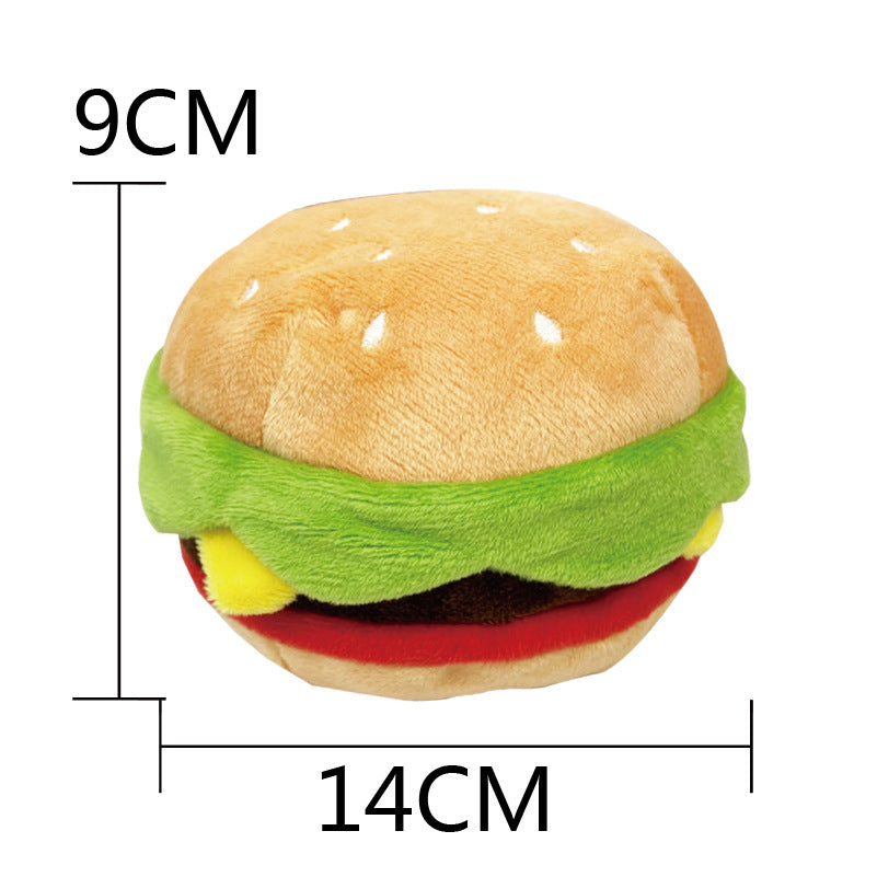 Burger Fruit Cute Pet Voice Dog Toy Teddy Pet Voice Model