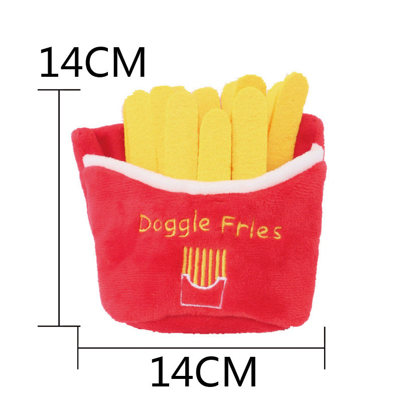 Burger Fruit Cute Pet Voice Dog Toy Teddy Pet Voice Model