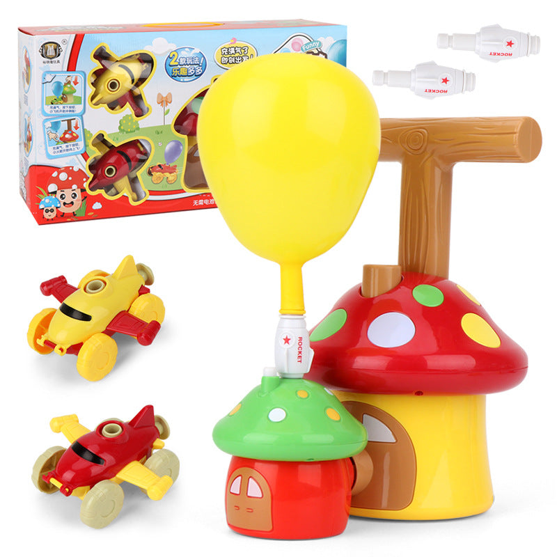 Cartoon Mushroom Powered Balloon Car