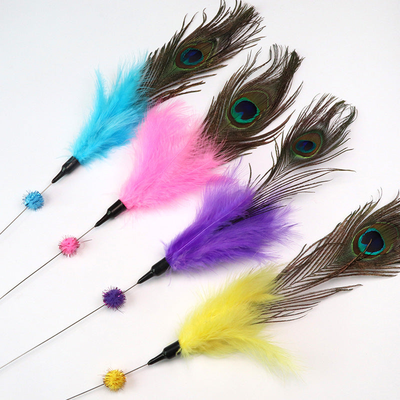 Funny Cat Stick Bite-Resistant Feather Long Rod Funny Cat Stick