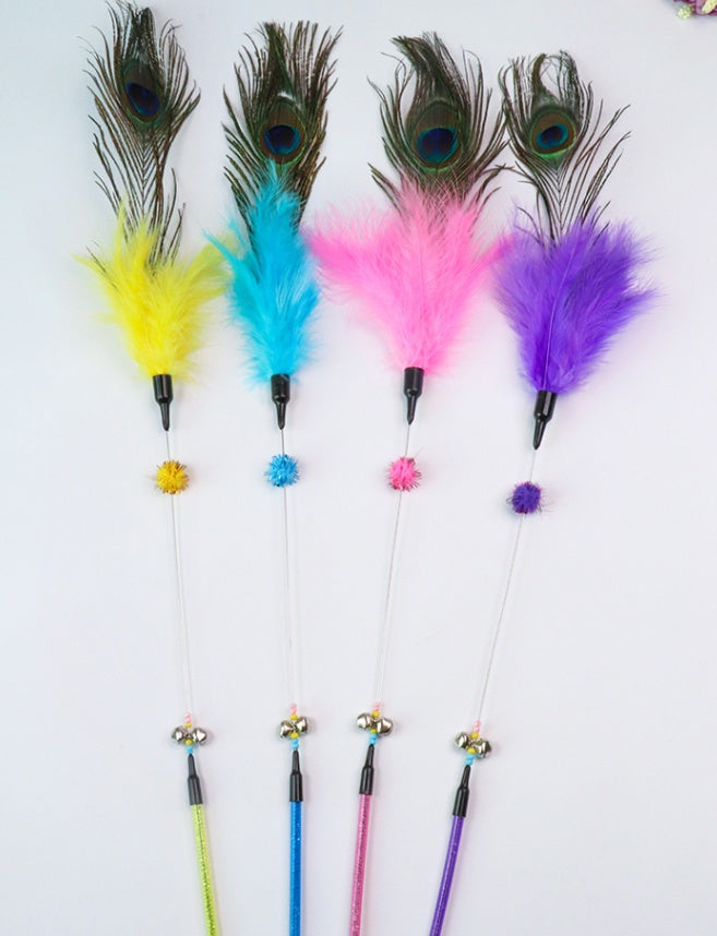 Funny Cat Stick Bite-Resistant Feather Long Rod Funny Cat Stick