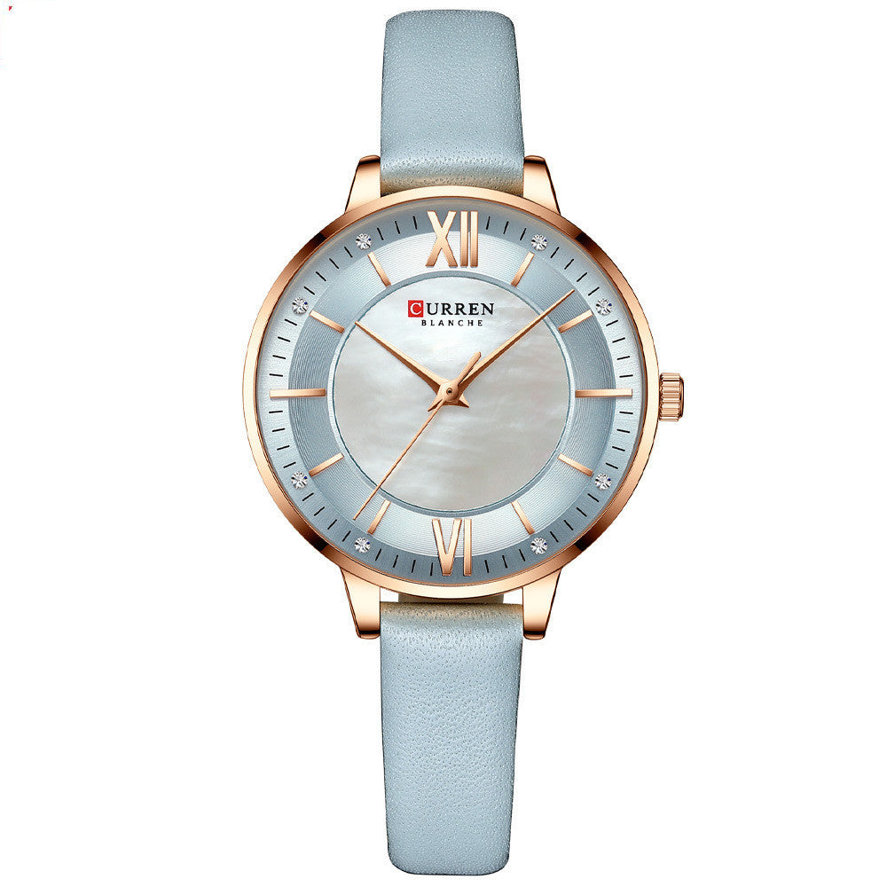 Women's Leather Strap Quartz Watch | Elegant Fashion Wristwatch for Ladies