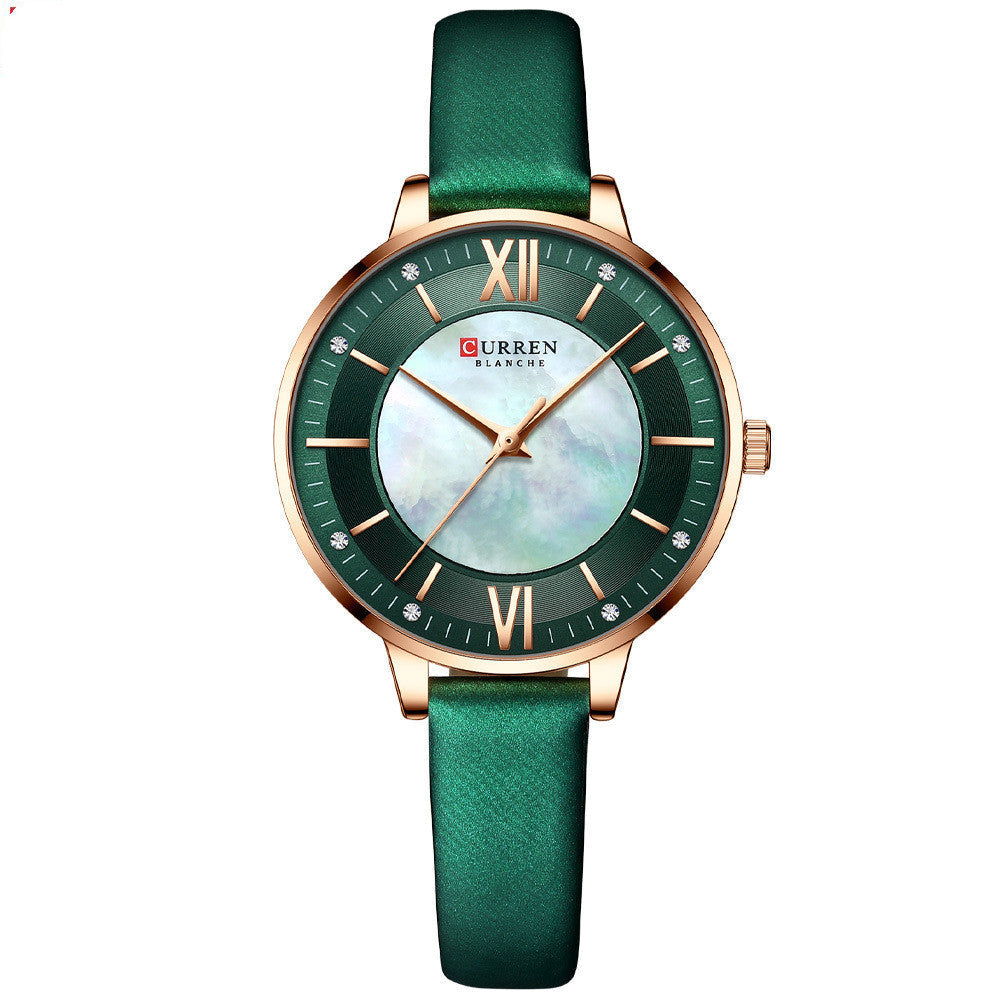 Women's Leather Strap Quartz Watch | Elegant Fashion Wristwatch for Ladies