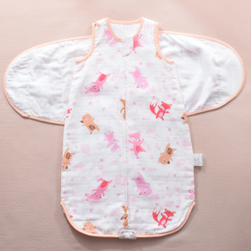 Infant Sleeping Bag Baby Wrapped Swaddle Sleeping Bag Gauze Baby Wings Sleeping Bag