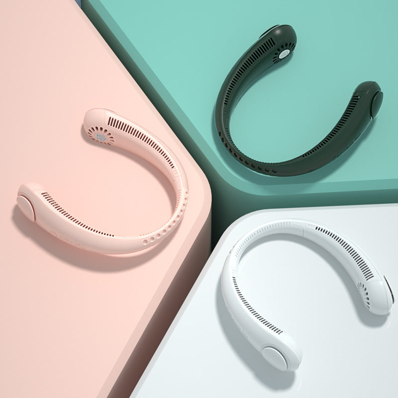 Wearable Neck Fan – Hands-Free Bladeless Cooling | 3-Speed USB Rechargeable
