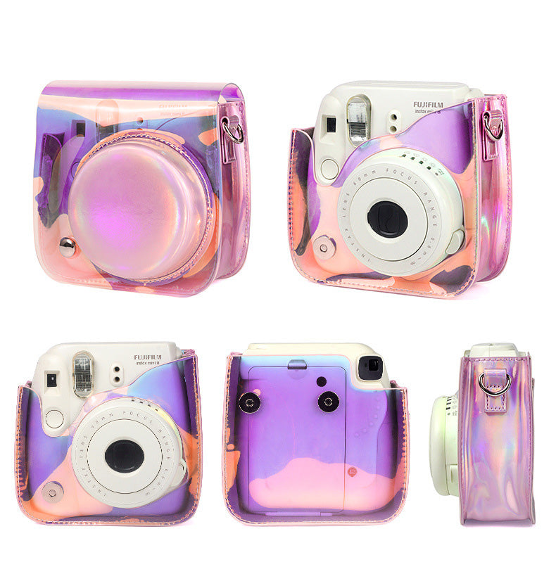Bright Color Laser Camera Bag Light Variable Protective Leather Case
