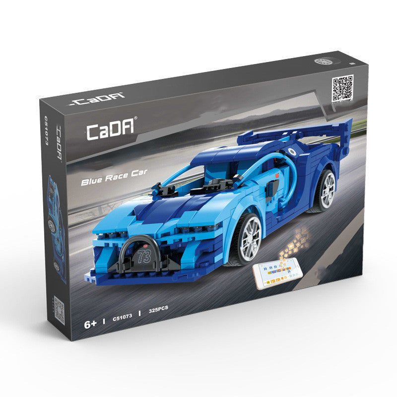 Blue Phantom App Programming Remote Control Sports Car Boy Fights Inserting Building Block Toys