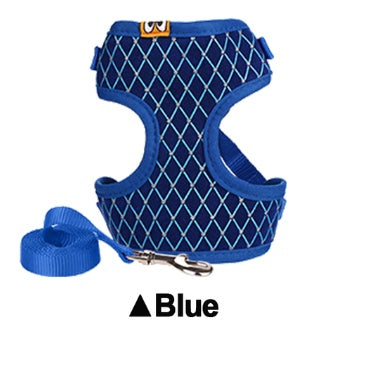 Rhinestone Cat Harness And Leash Set Breathable Mesh Small Pet Vest Harnesses Outdoor Walking Leads For Cats Puppy Dogs
