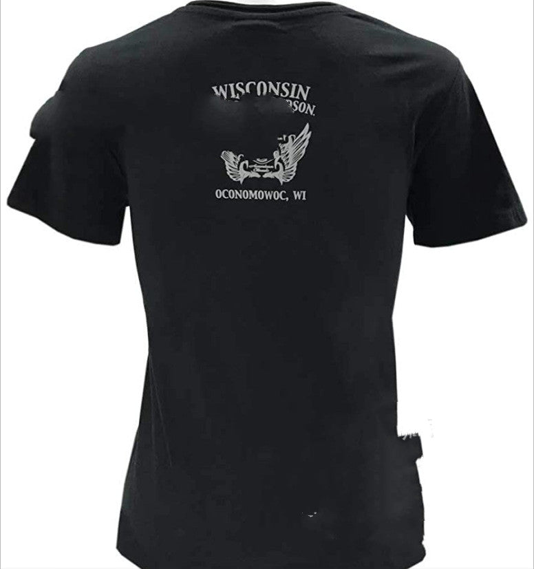 Women''s Steel Rose Crew Neck Short Sleeve T-shirt - Black