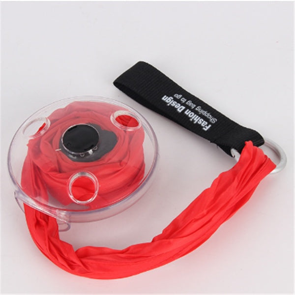 Disc folding portable shopping bag