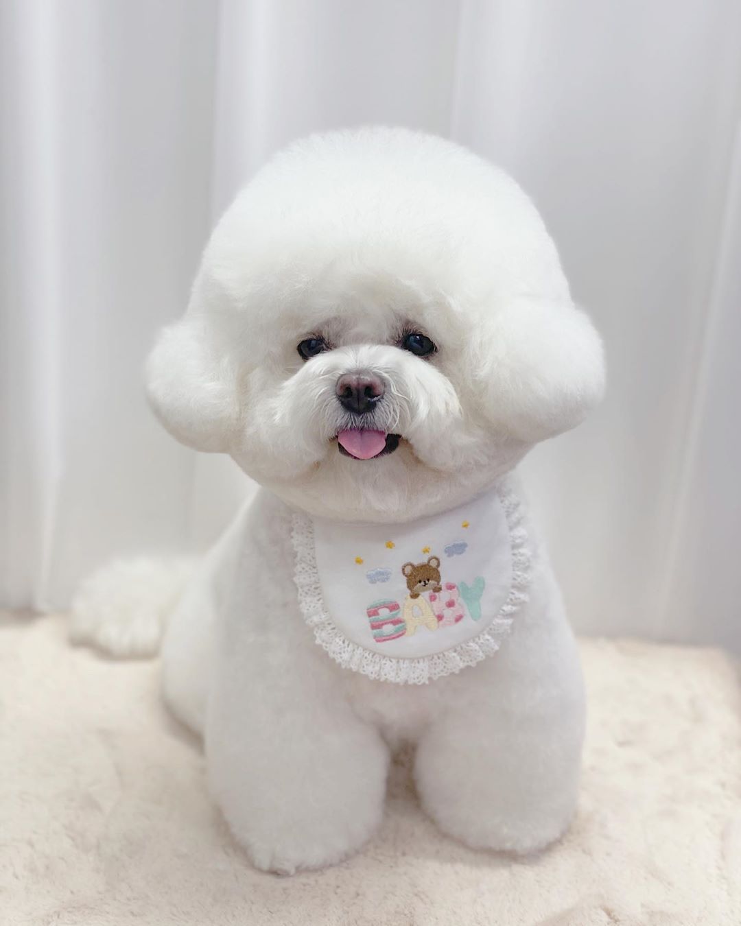 Cute Bear Embroidery Saliva Towel Small Bib Bib