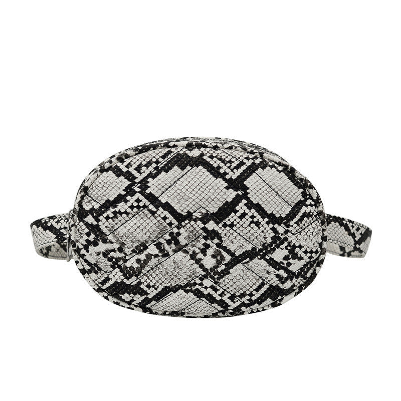 Snakeskin pattern ladies belt bag