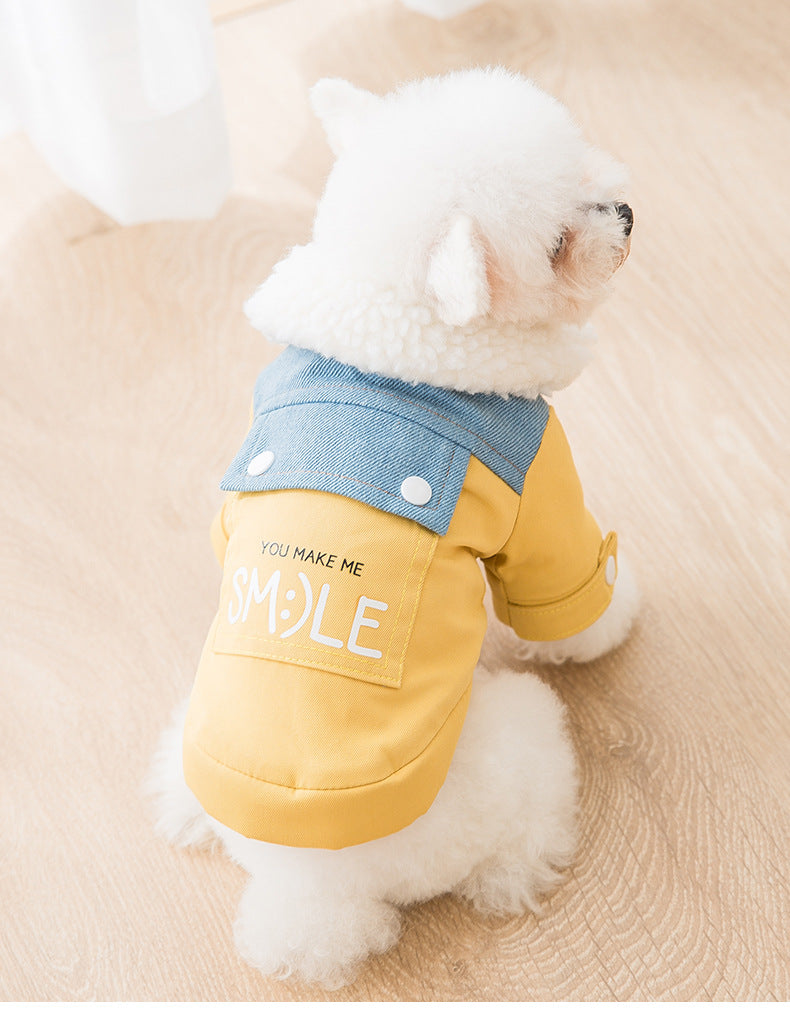 Teddy puppy autumn and winter clothes