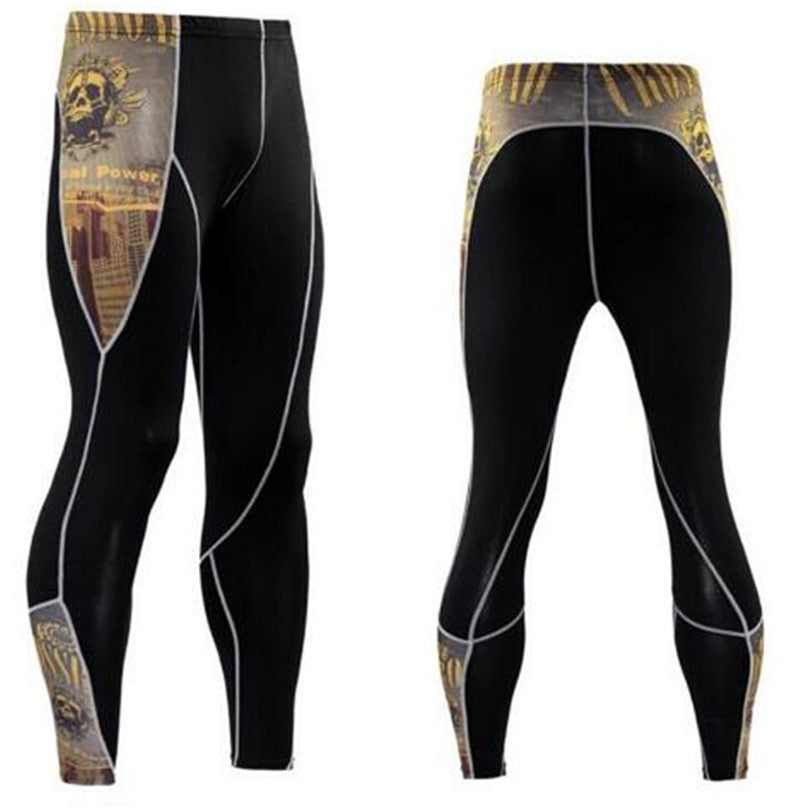 Summer Men's Blackout Compression Tight Fitting Pants