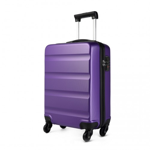K1991-1L - Kono 19 Inch Horizontal Design ABS Hard Shell Suitcase With TSA Lock - Purple
