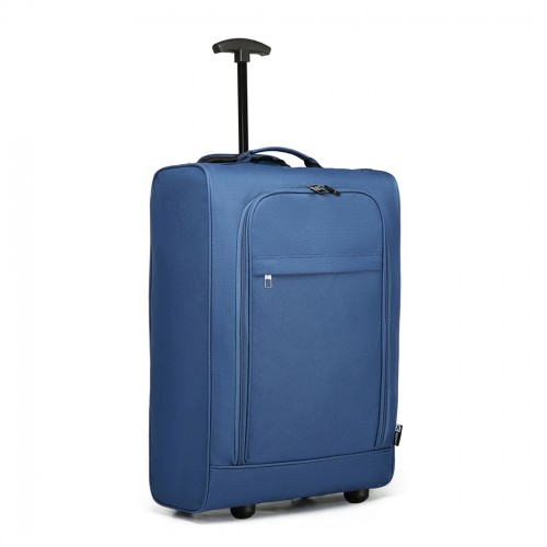 K1873-2 - Kono CABIN SIZE SOFT SHELL HAND LUGGAGE - BLUE