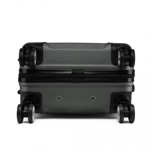 K1871-1L - Kono ABS 24 Inch Sculpted Horizontal Design Suitcase - Grey