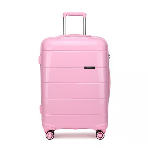 K1997L - KONO 20 INCH CABIN SIZE HARD SHELL PP SUITCASE - PINK