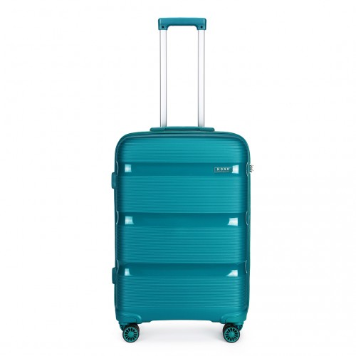 K2092L - Kono 24 Inch Bright Hard Shell PP Suitcase - Classic Collection - Blue/Green