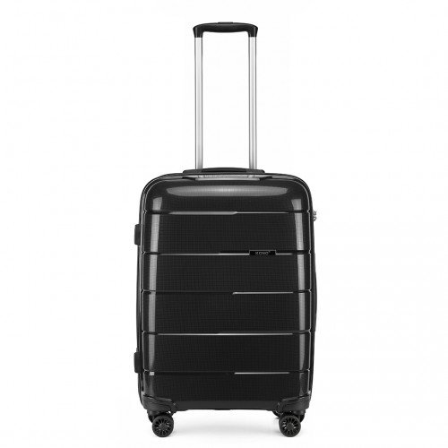 K1997L - KONO 20 INCH CABIN SIZE HARD SHELL PP SUITCASE - BLACK