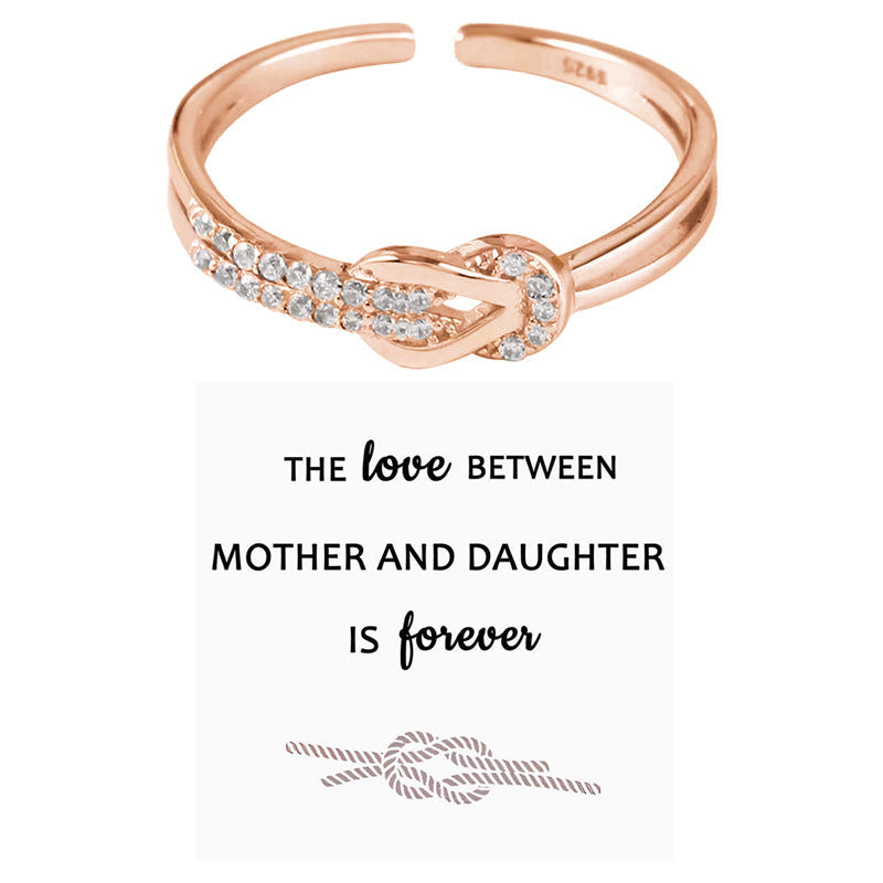 Arrival Fashion Simple Opening Ring Female Mother And Daughter Ring Mother's Day Gift Christmas Gift Wholesale