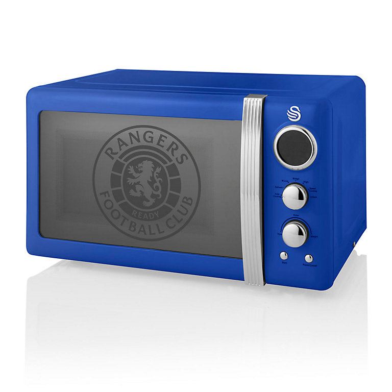 Swan Blue Rangers 800W Retro Digital Microwave