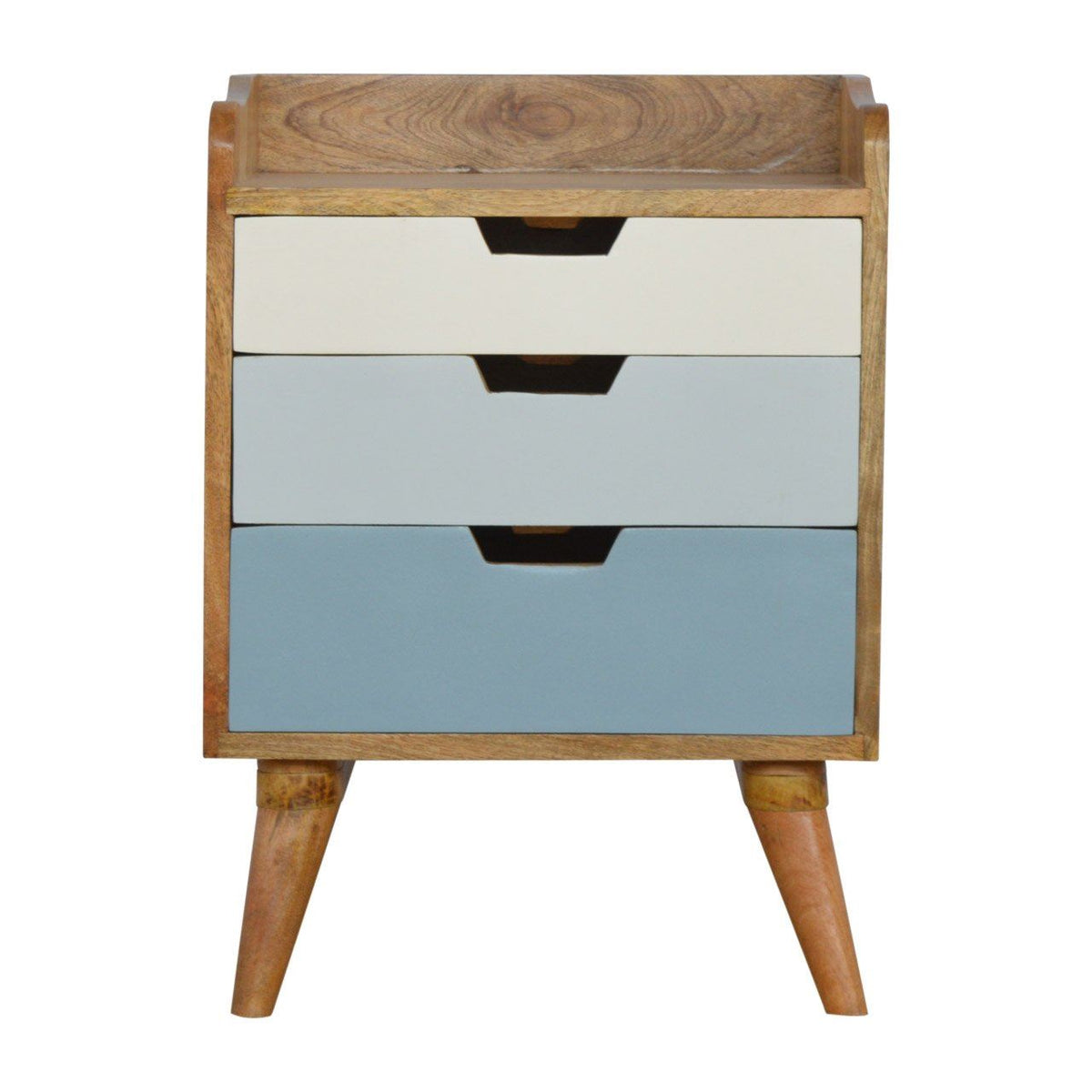 Artisan Blue and White Gradient Bedside Table