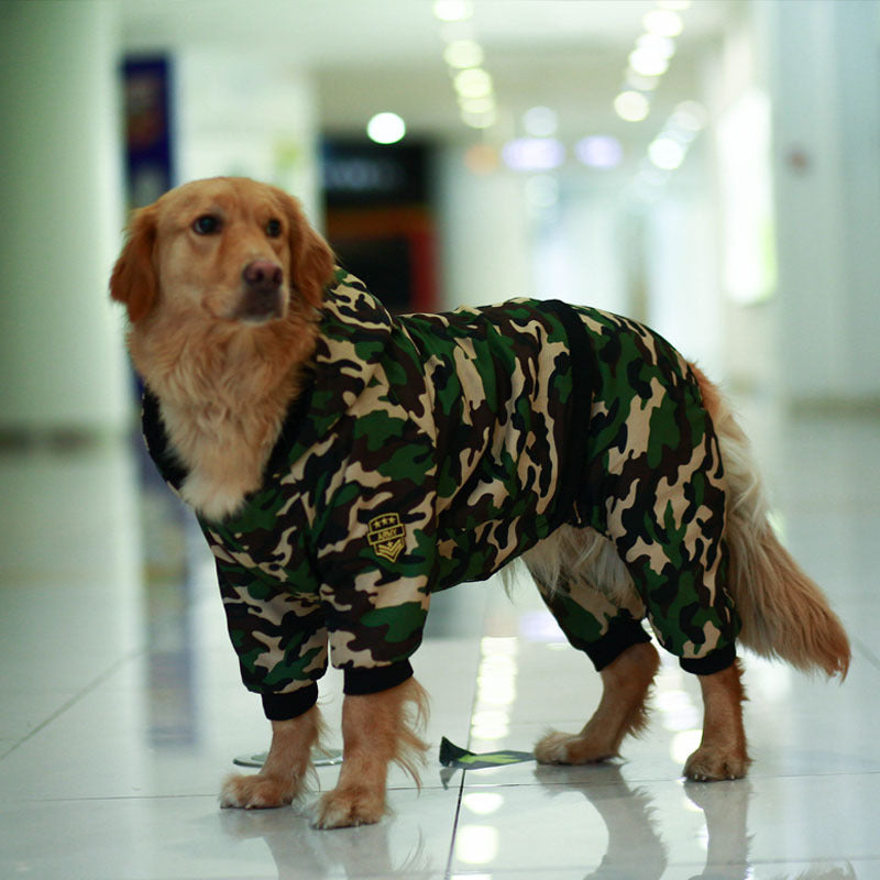 Camouflage four-legged suit