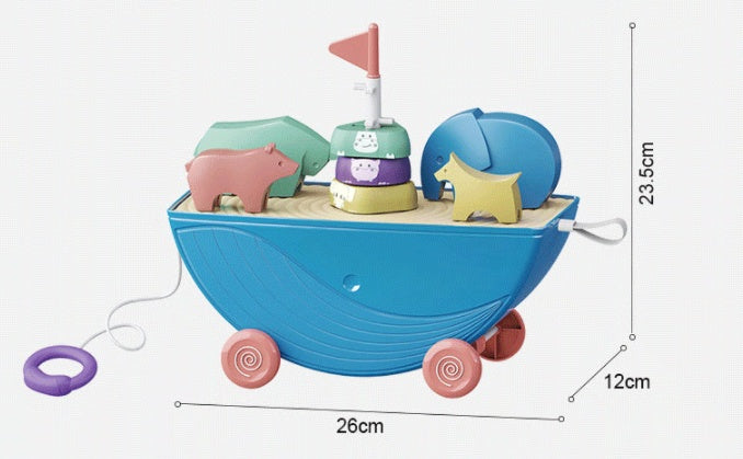 Children's Early Education Fun Balance Boat Rotating Jenga Educational Toys
