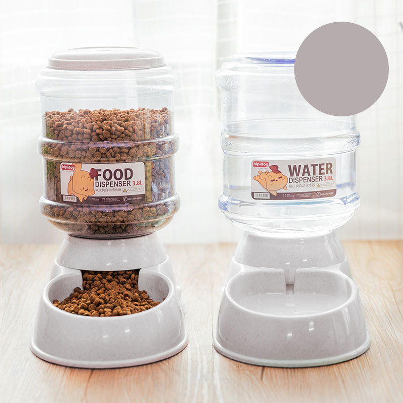 Cat dual-purpose feeder for eating and drinking